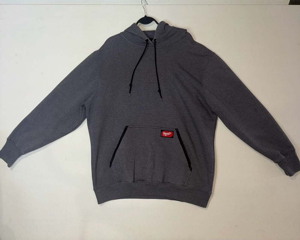 Milwaukee Men’s Size XL Heavy Duty Gray Pullover Hoodie